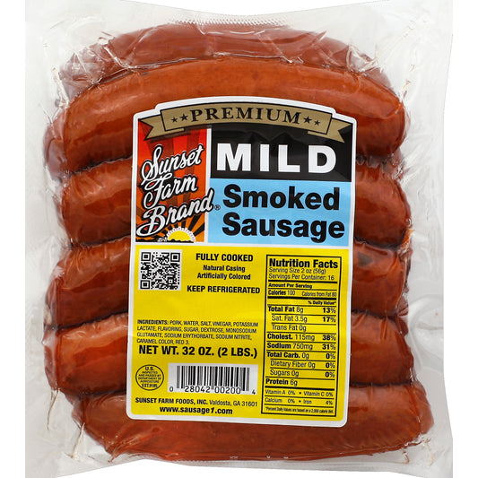 Sunset Farm Brand SUNSET FARM SAUSAGE SMK MILD 32 OZ
