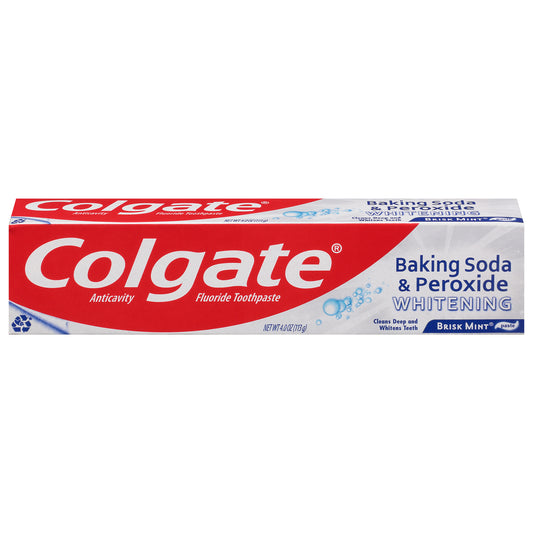 Colgate Baking Soda & Peroxide Whitening Brisk Mint Toothpaste 4.0 oz