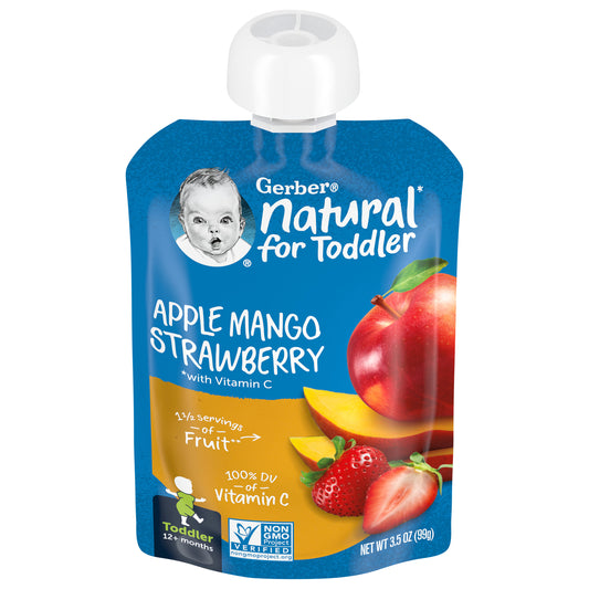 Gerber Natural for Toddler Generic Carton R010 6-3.5oz Pouches 1.31LBS (594g)