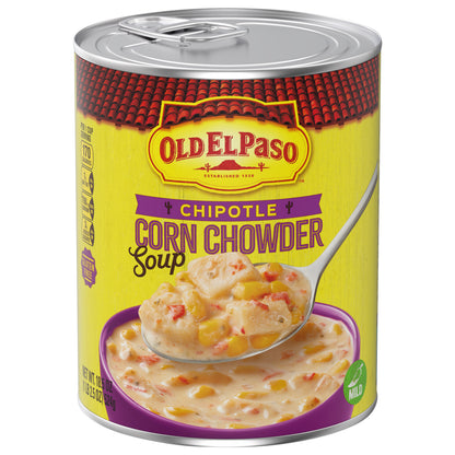 Old El Paso Chipotle Corn Chowder Soup, Ready to Serve Canned Soup, 18.5 oz
