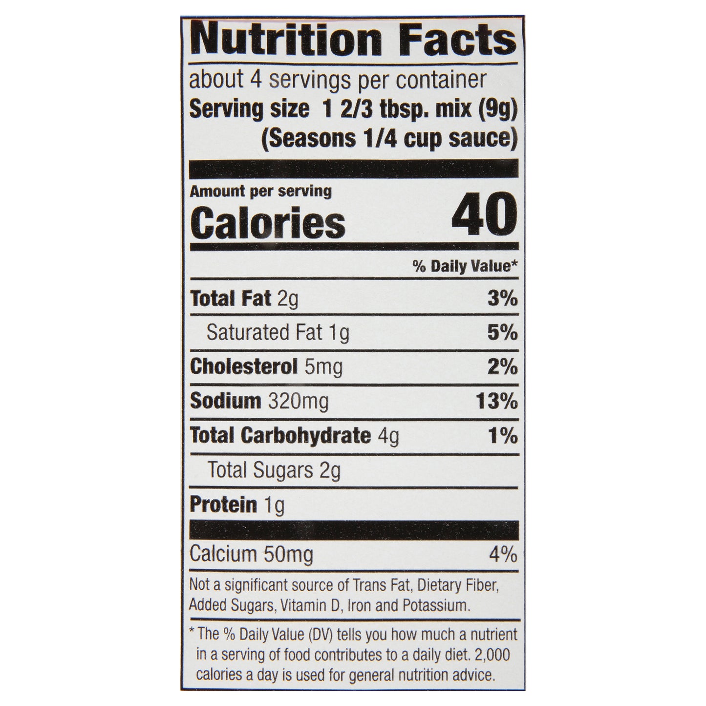 McCormick Alfredo Sauce Mix - Creamy Garlic, 1.25 oz