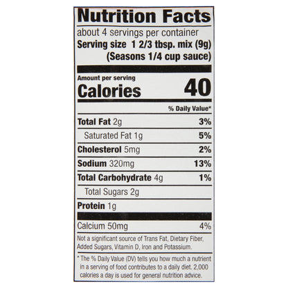 McCormick Alfredo Sauce Mix - Creamy Garlic, 1.25 oz