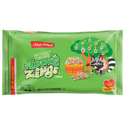 Malt O Meal Apple Zings Cereal Family Size 24.4 oz