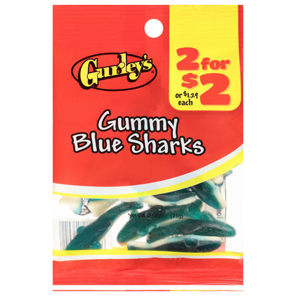 Gurley's Gummy Blue Sharks 2.5 oz
