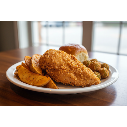 Fried Chicken Breast or Thigh 1 Pc Dinner