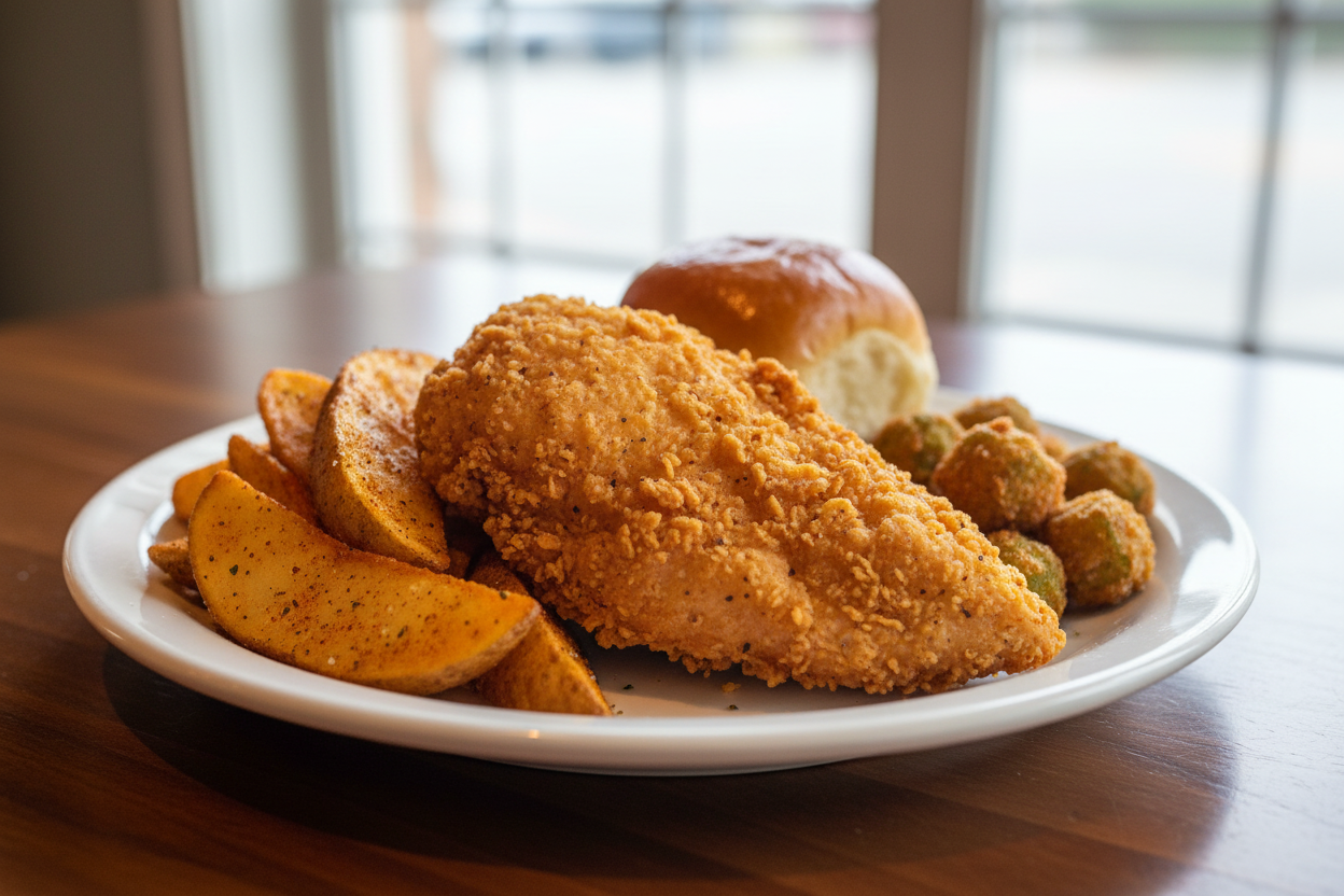Fried Chicken Breast or Thigh 1 Pc Dinner