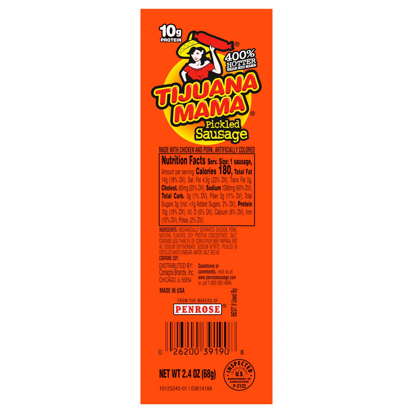 Penrose Tijuana Mama Pickled Sausages, 2.4 Ounce