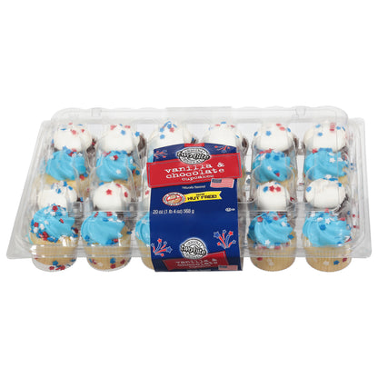 Two-Bite Original Vanilla & Chocolate Cupcakes 20 oz