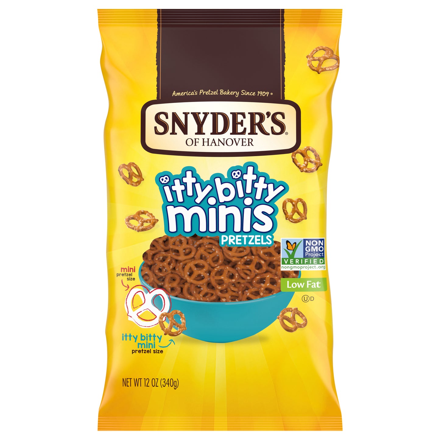 Snyder's of Hanover Itty Bitty Minis Pretzels 12 oz