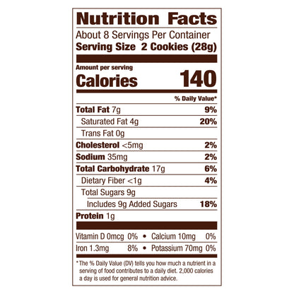 Pepperidge Farm Milano Double Dark Chocolate Cookies, 7.5 OZ Bag (15 Cookies)