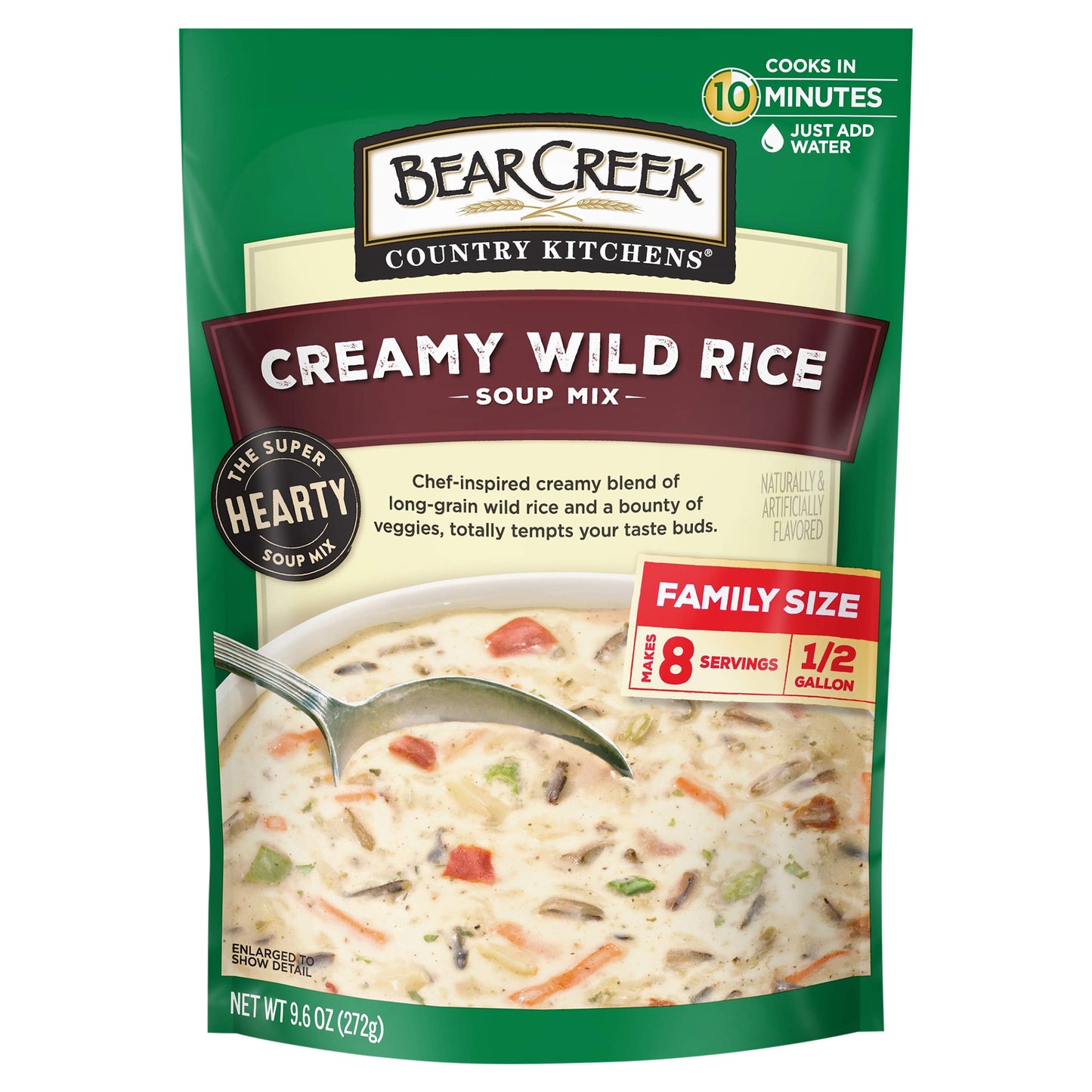 Bear Creek Country Kitchens Creamy Wild Rice Soup Mix Family Size 8.1 oz