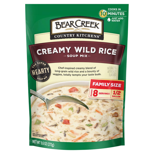 Bear Creek Country Kitchens Creamy Wild Rice Soup Mix Family Size 8.1 oz