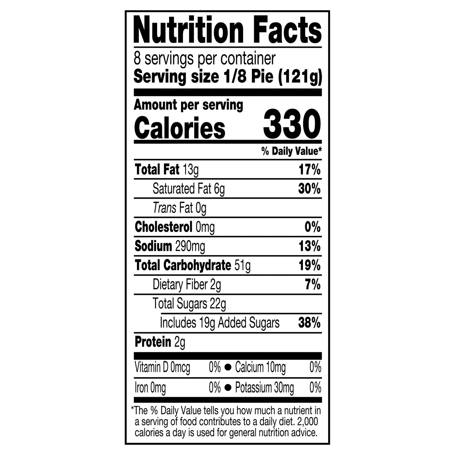Sara Lee® Traditional Fruit Pie 9" Unbaked Dutch Apple 34oz