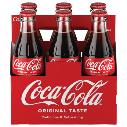 Coca-Cola Glass Bottles, 8 fl oz, 6 Pack