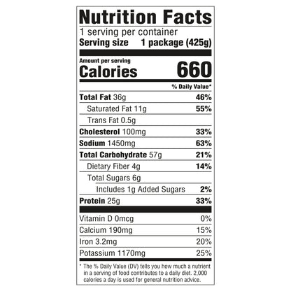Hungry-Man Combos, Fried Chicken and Salisbury Steak, Frozen Meal, 15 oz.