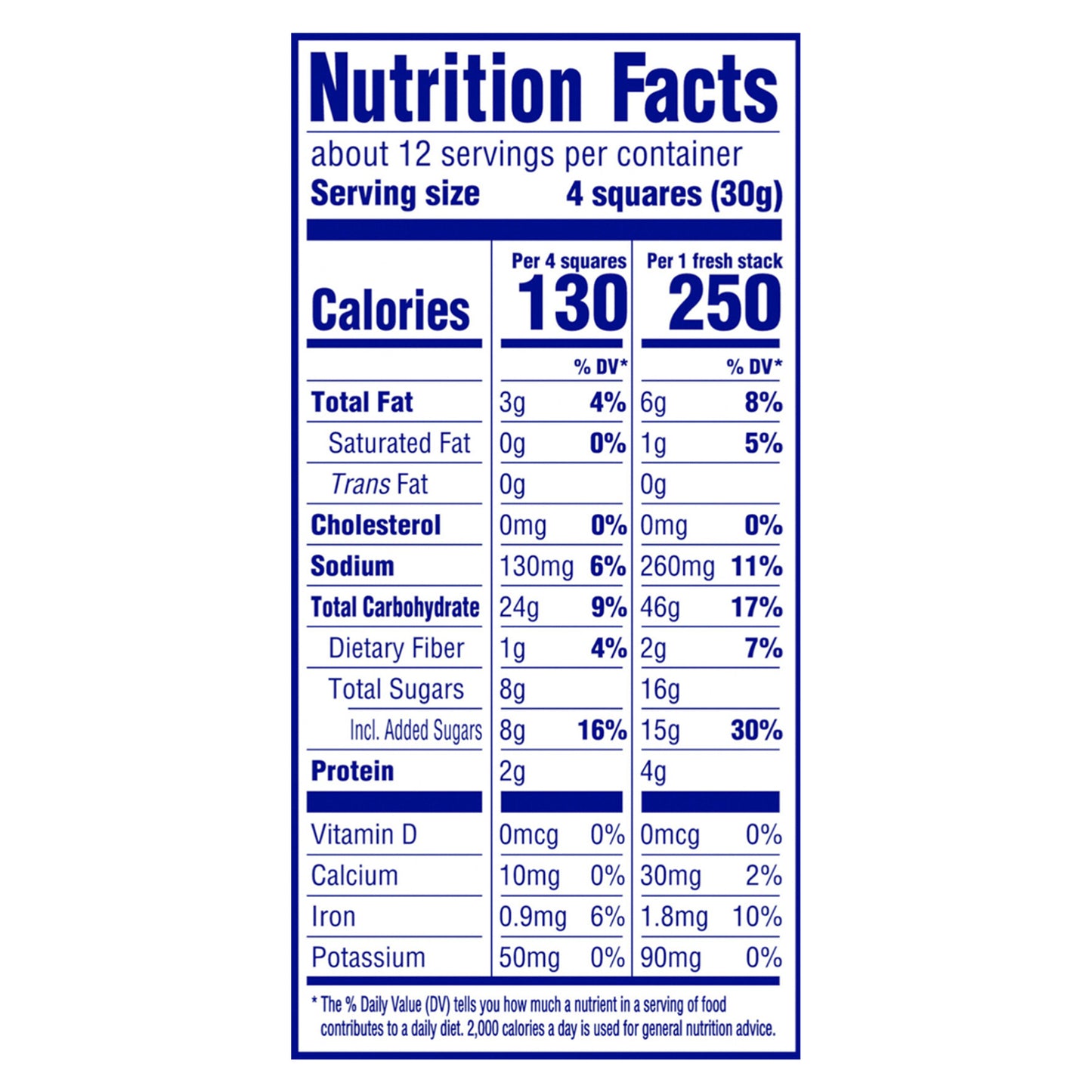 Honey Maid Fresh Stacks Graham Crackers, 1 Box of 6 Stacks
