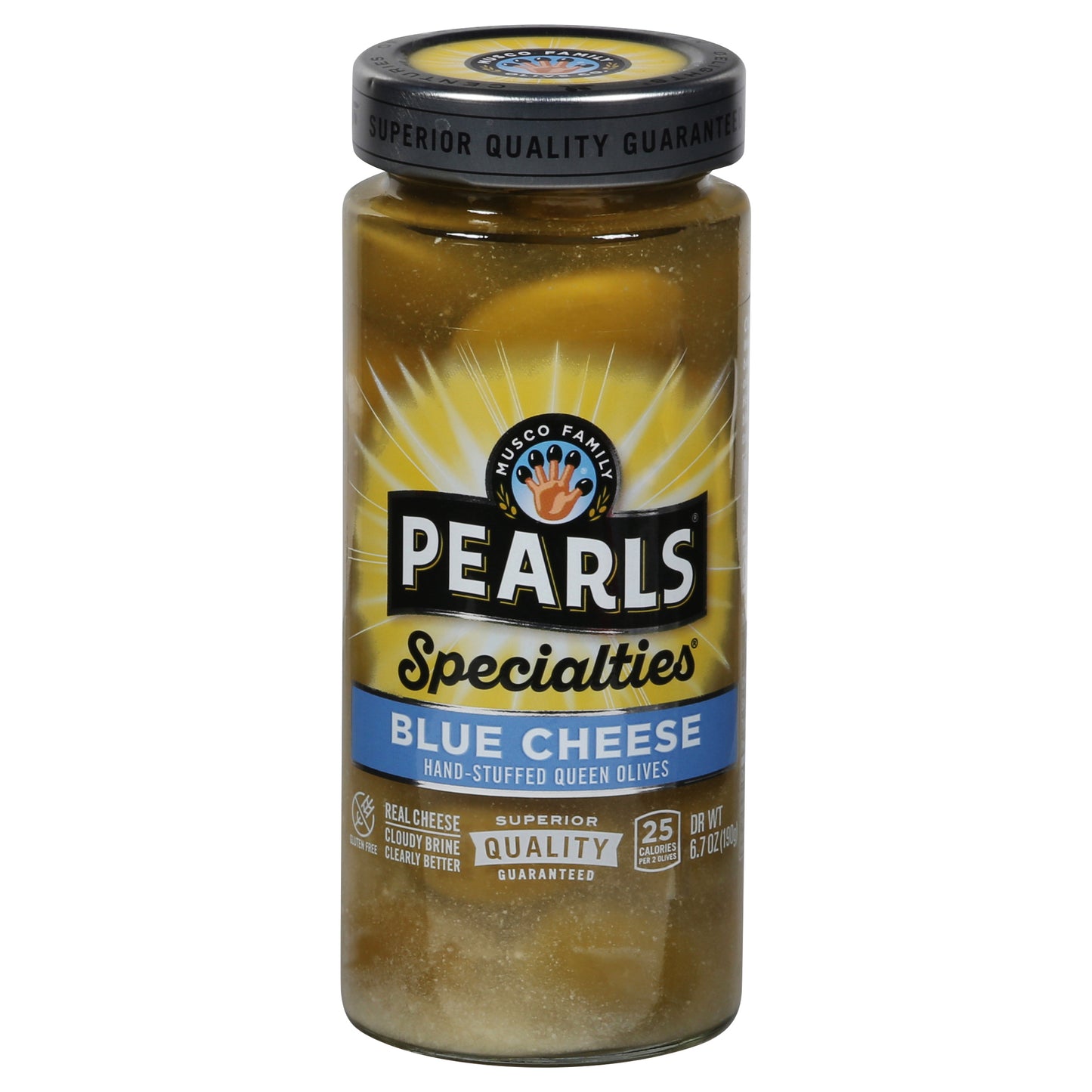 Pearls Specialties Hand-Stuffed Queen Blue Cheese Olives 6.7 oz