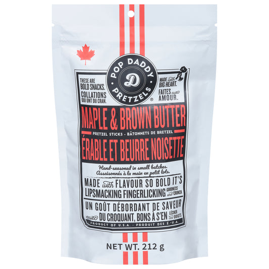 Pop Daddy Pretzels Maple & Brown Butter Pretzel Sticks 212 g