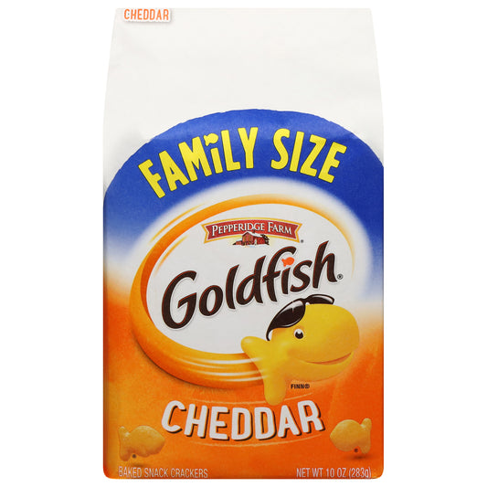 Goldfish Baked Cheddar Snack Crackers Family Size 10 oz