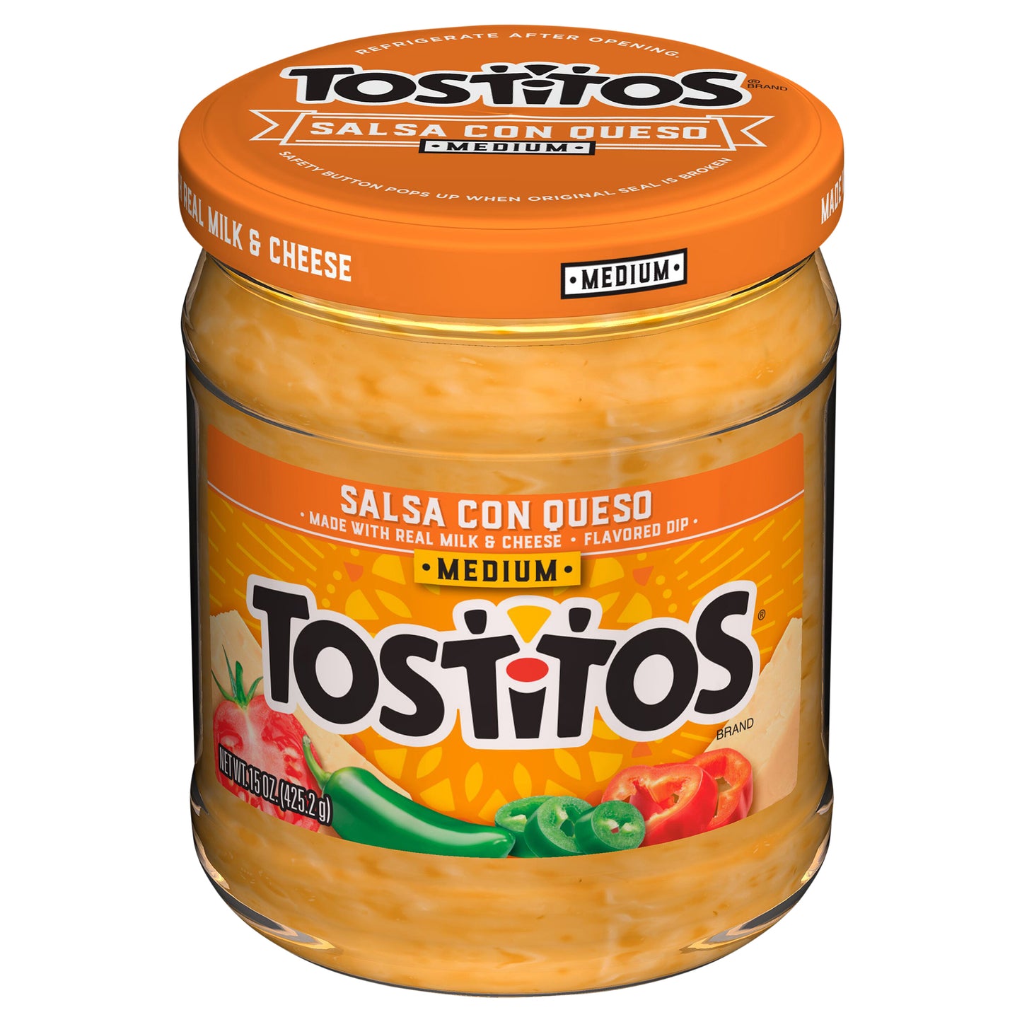 Tostitos Medium Salsa Con Queso Dip 15 oz
