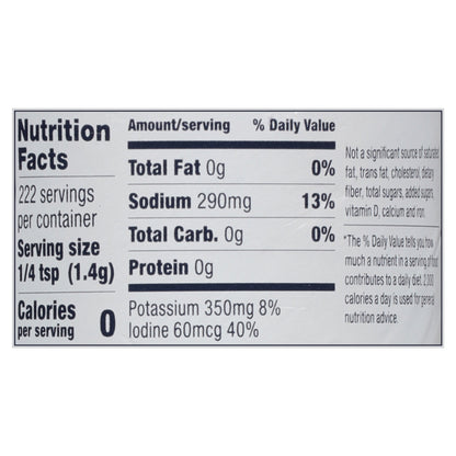 Morton 50% Less Sodium Lite Salt 11 oz