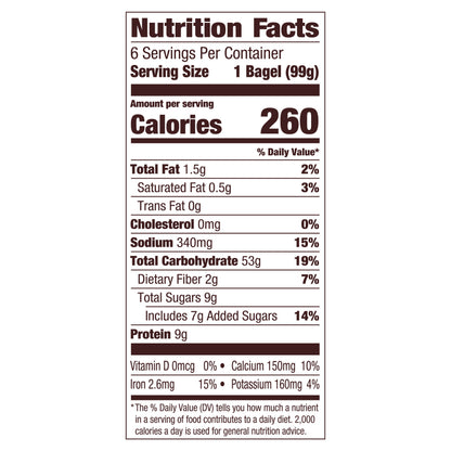 Pepperidge Farm Pre-Sliced Everything Bagels 6 ea