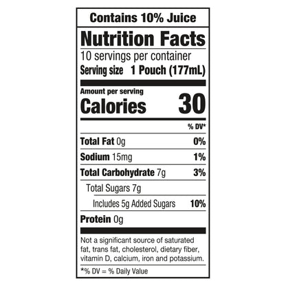Capri Sun Splash Cooler Juice Drink Blend Pouch 10 - 6 fl oz Pouches
