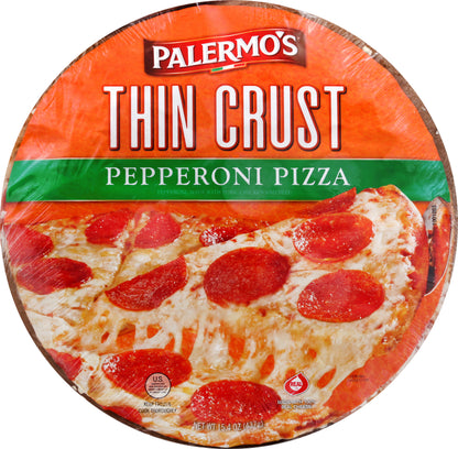 Palermo's Thin Crust Pepperoni Pizza 15.4 oz Shrinkwrapped