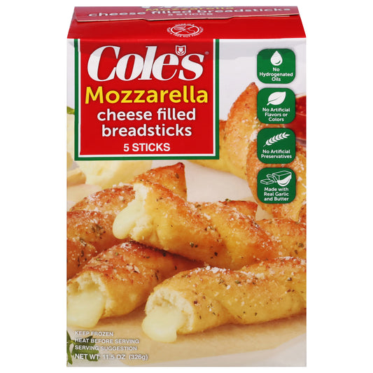 Cole's Cheese Filled Mozzarella Breadsticks 5 ea