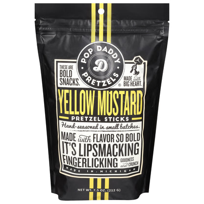 Pop Daddy Pretzels Yellow Mustard Pretzel Sticks 7.5 oz