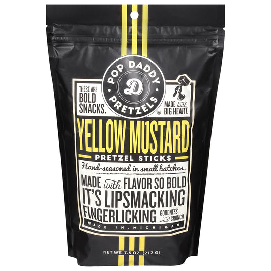 Pop Daddy Pretzels Yellow Mustard Pretzel Sticks 7.5 oz