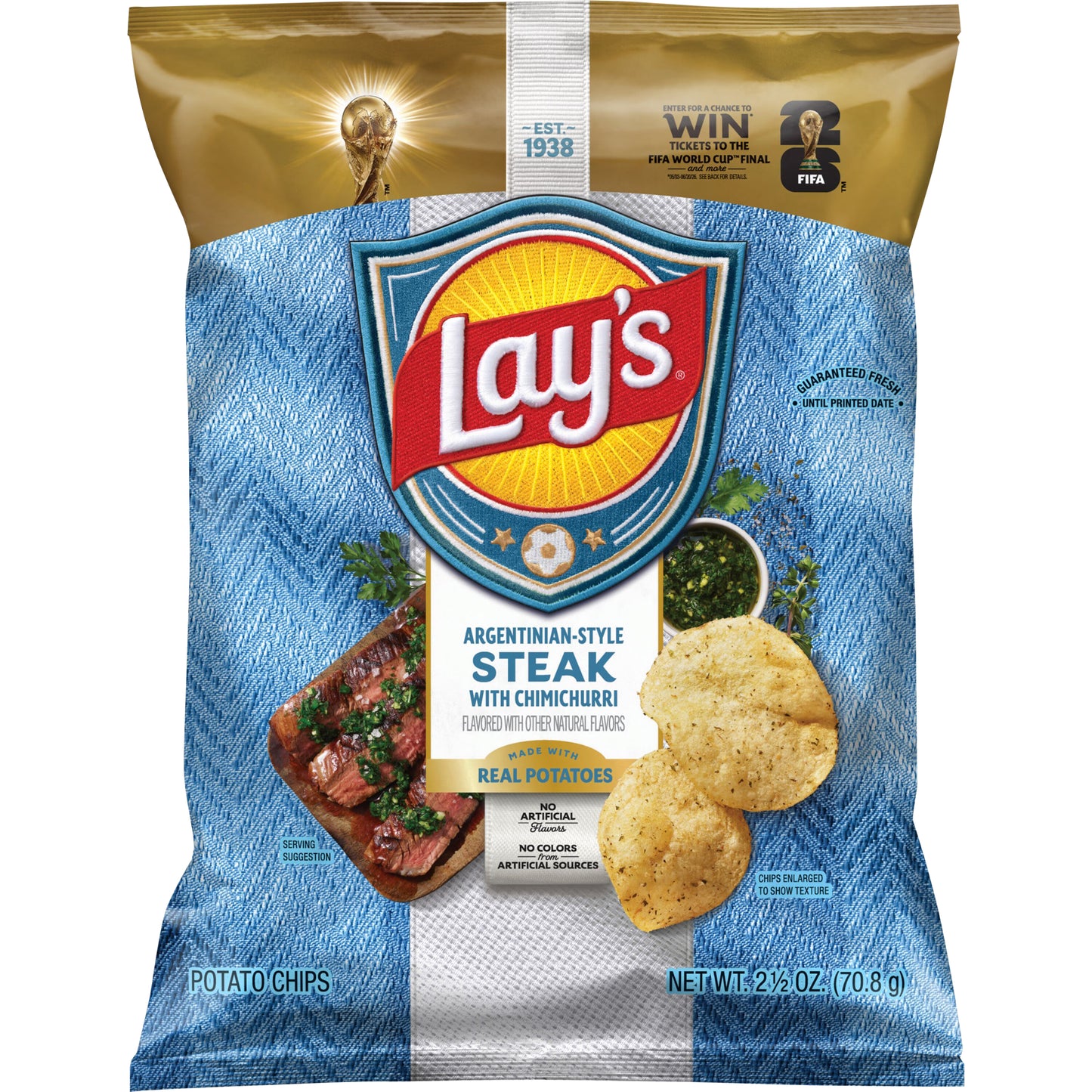 Lay's Potato Chips Argentinian Style Steak With Chimichurri, 2 1/2 Oz