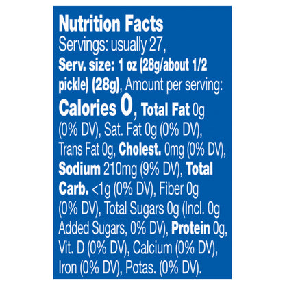 Vlasic Kosher Dill Whole Pickles, Keto Friendly, 46 fl. oz.