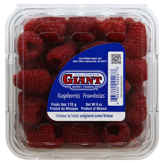 California Giant Berry Farms Raspberries 6 oz