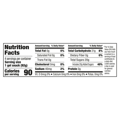 Snack Pack Strawberry Flavored Juicy Gels, 4 Count Snack Cups