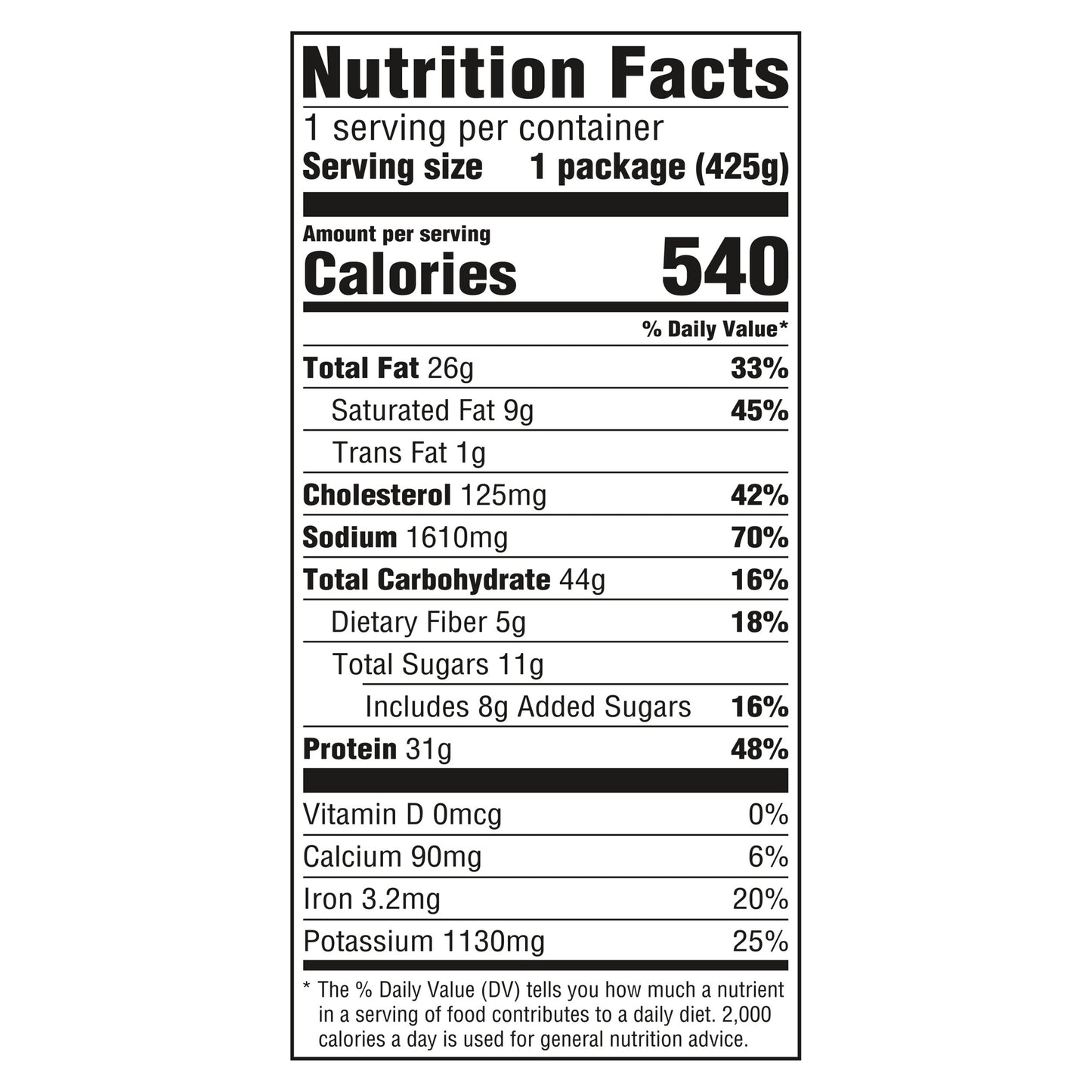 Hungry-Man Combos, Meatloaf and BBQ Sauced Chicken, Frozen Meal, 15 oz.