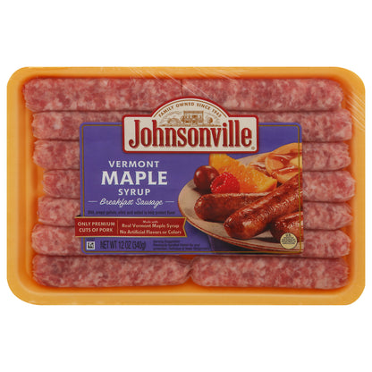 Johnsonville Vermont Maple Syrup Breakfast Sausage 12 oz