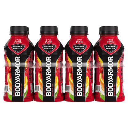 BODYARMOR Sports Drink Fruit Punch, 12 fl oz, 8 Pack